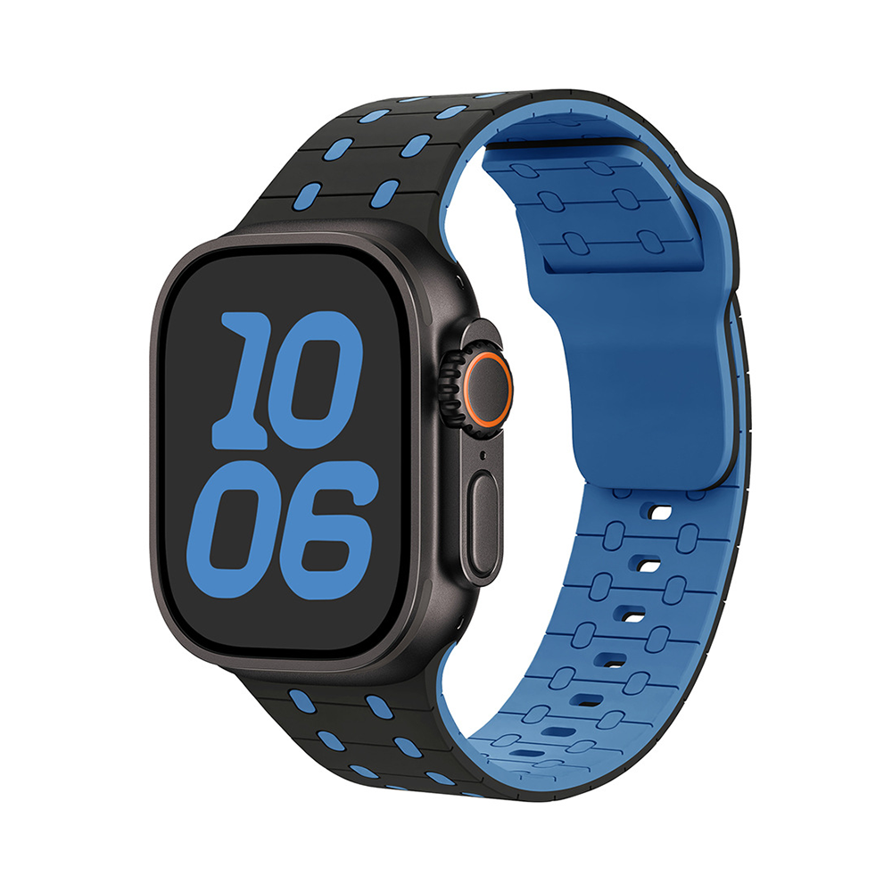 【ビビッドな配色】カラーブロックシリコンバンド【アップルウォッチ】