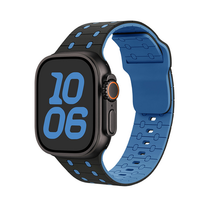 【ビビッドな配色】カラーブロックシリコンバンド【アップルウォッチ】