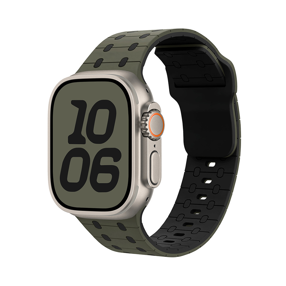 【ビビッドな配色】カラーブロックシリコンバンド【アップルウォッチ】