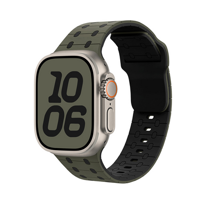 【ビビッドな配色】カラーブロックシリコンバンド【アップルウォッチ】