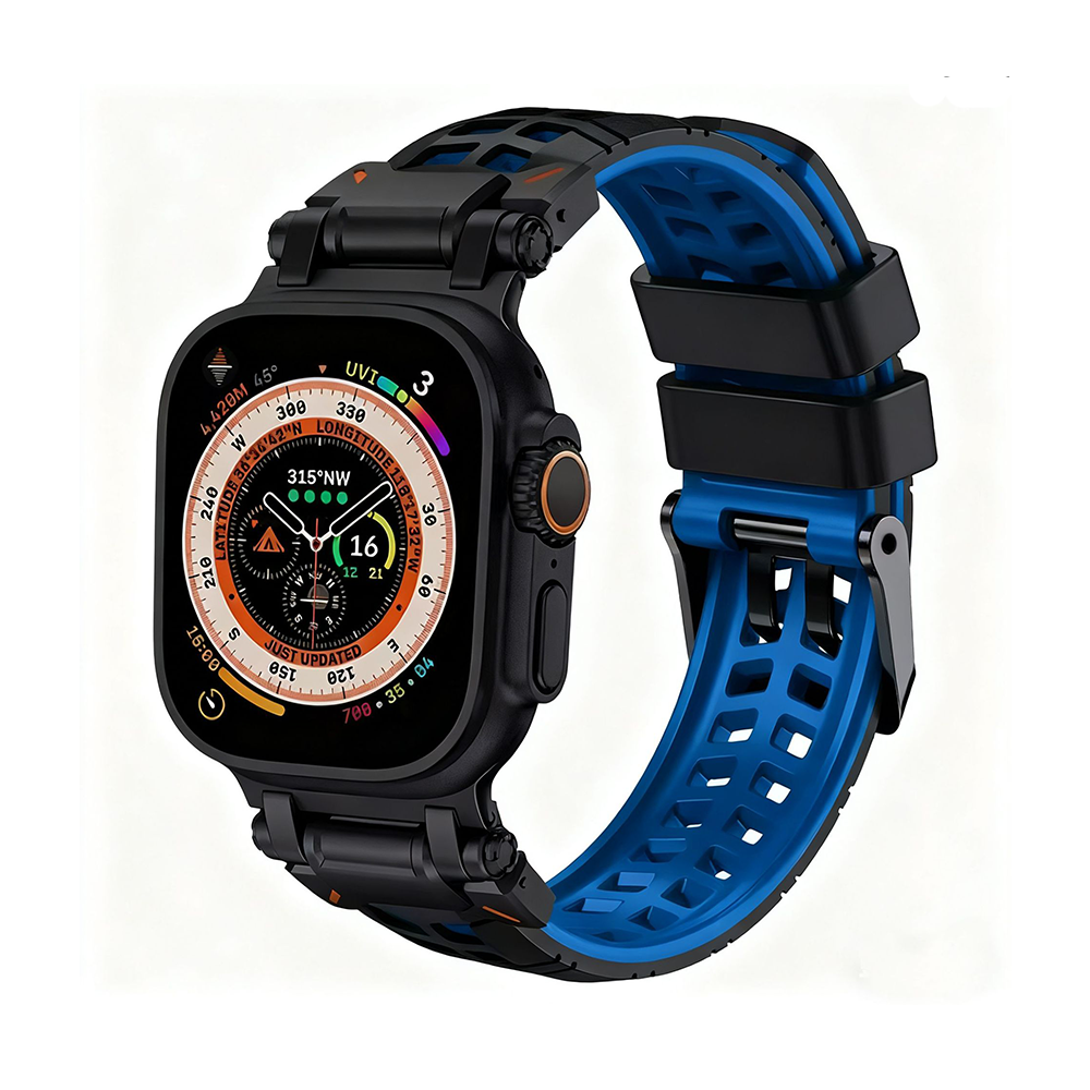 【通気性抜群】ダブルホールシリコンバンド【アップルウォッチ】