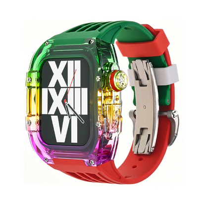 [6 colors available] Gradient crystal case integrated band [Apple Watch]