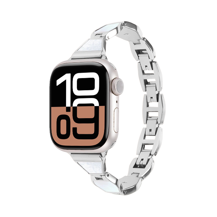 [Women's Luxury] Pearl Link Metal Band [Apple Watch]