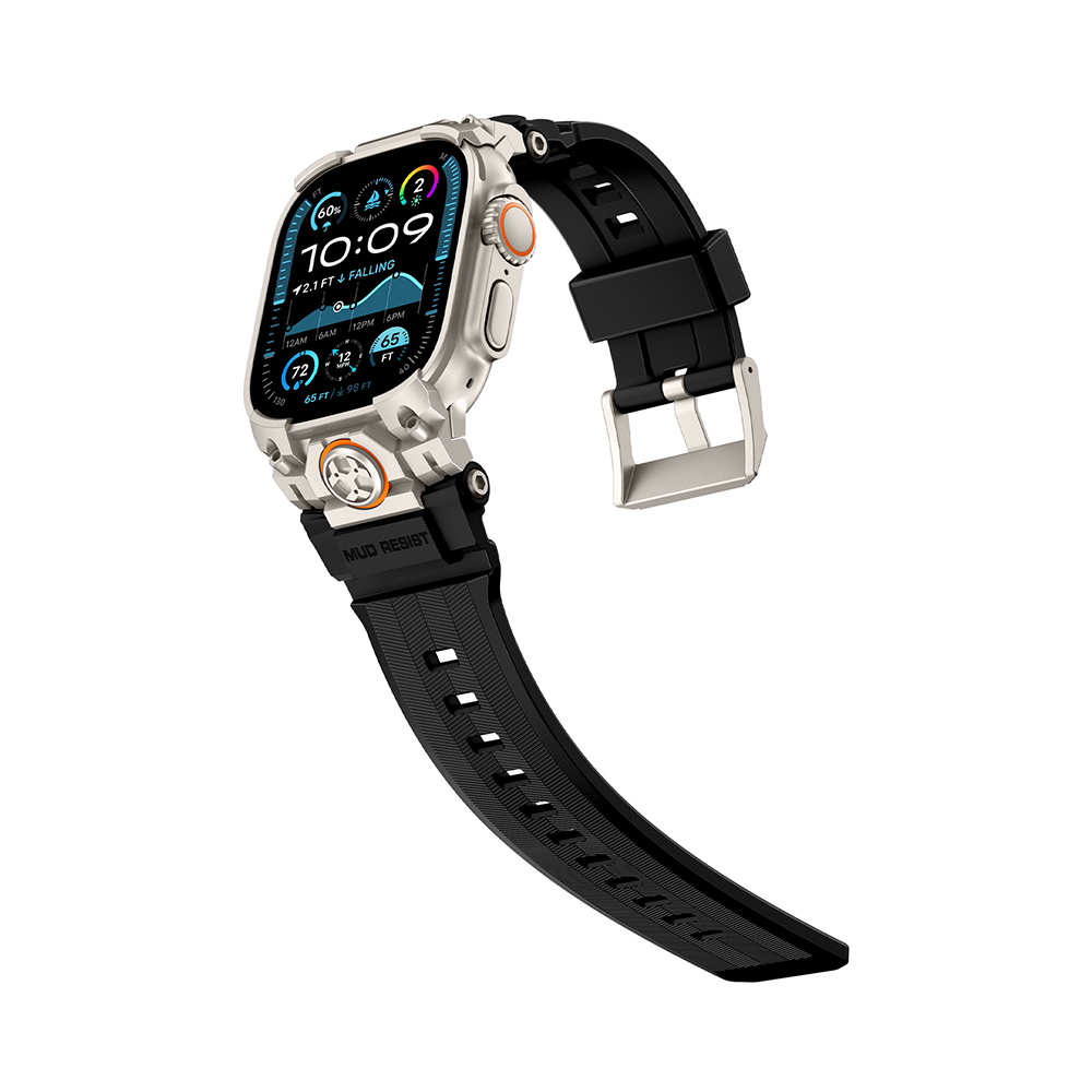 【重厚感MAX】インダストリアルシリコンバンド【アップルウォッチ】