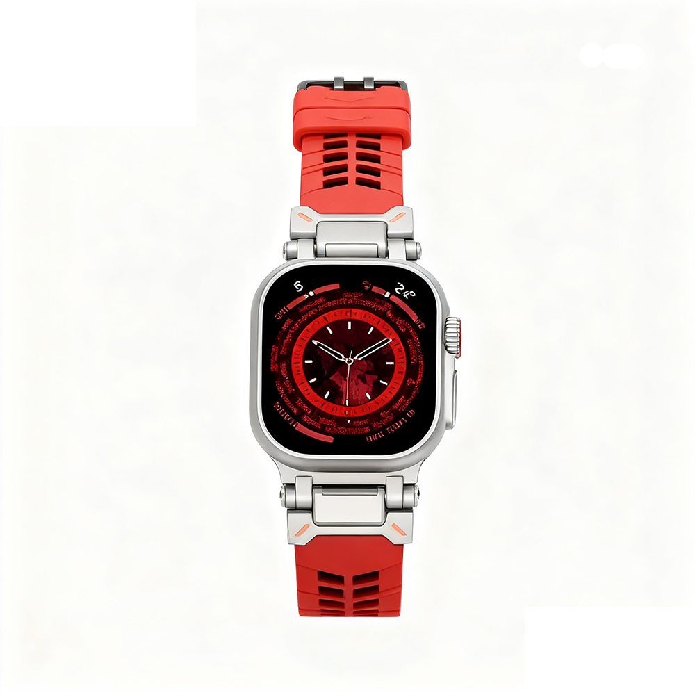 【通気性抜群】ダブルホールシリコンバンド【アップルウォッチ】