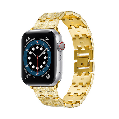 [4 colors available] Basketweave metal band [Apple Watch]