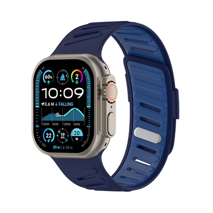 【15色展開】バイカラーベントシリコンバンド【アップルウォッチ】