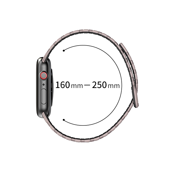 【軽量×磁力】マグネットリッジシリコンバンド【アップルウォッチ】