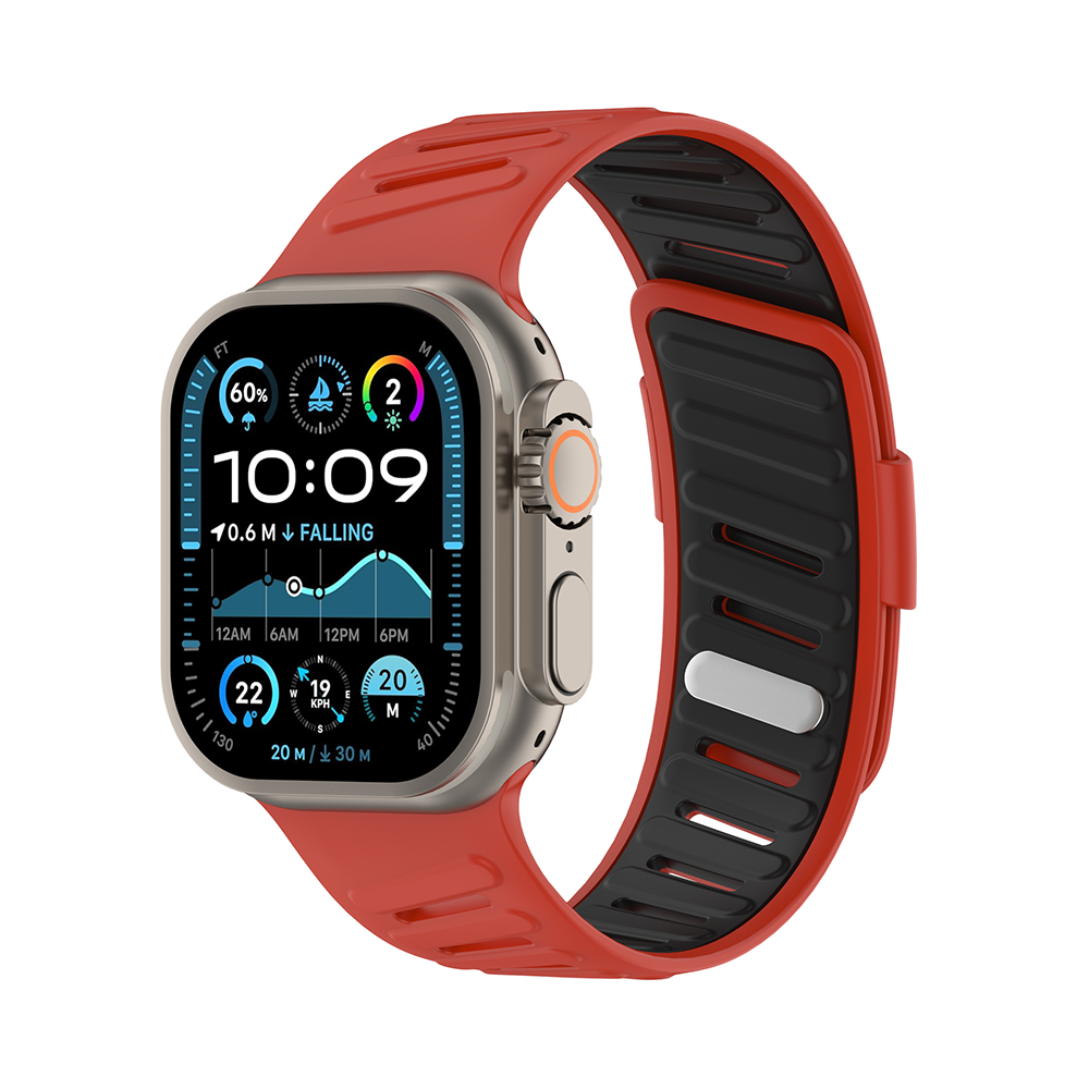 【15色展開】バイカラーベントシリコンバンド【アップルウォッチ】