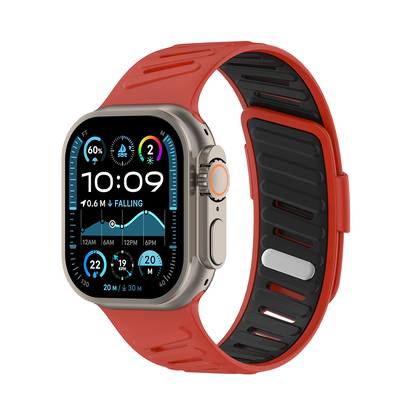 【15色展開】バイカラーベントシリコンバンド【アップルウォッチ】