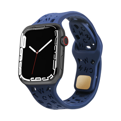 [11 colors available] Typographic silicone band [Apple Watch]