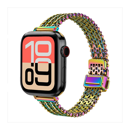 【繊細Vメッシュ】スリムメッシュマグネットバンド【アップルウォッチ】