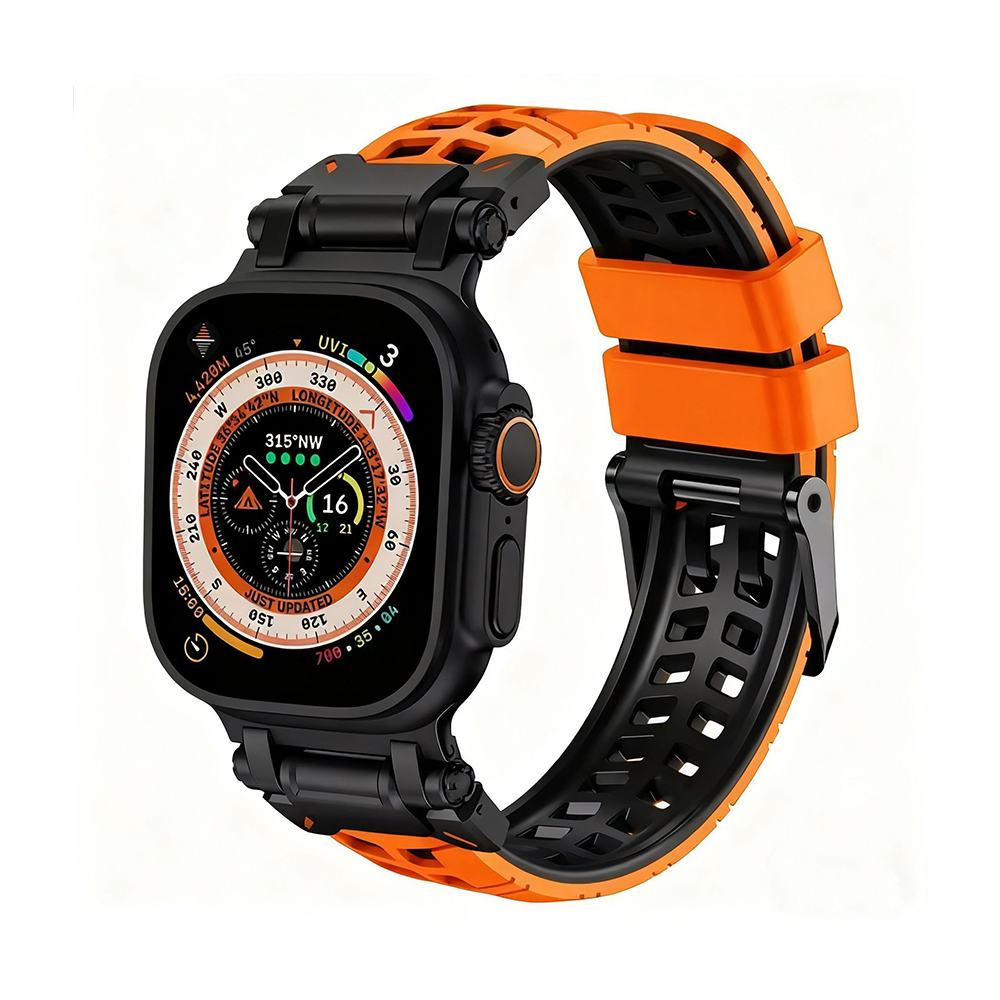 【通気性抜群】ダブルホールシリコンバンド【アップルウォッチ】