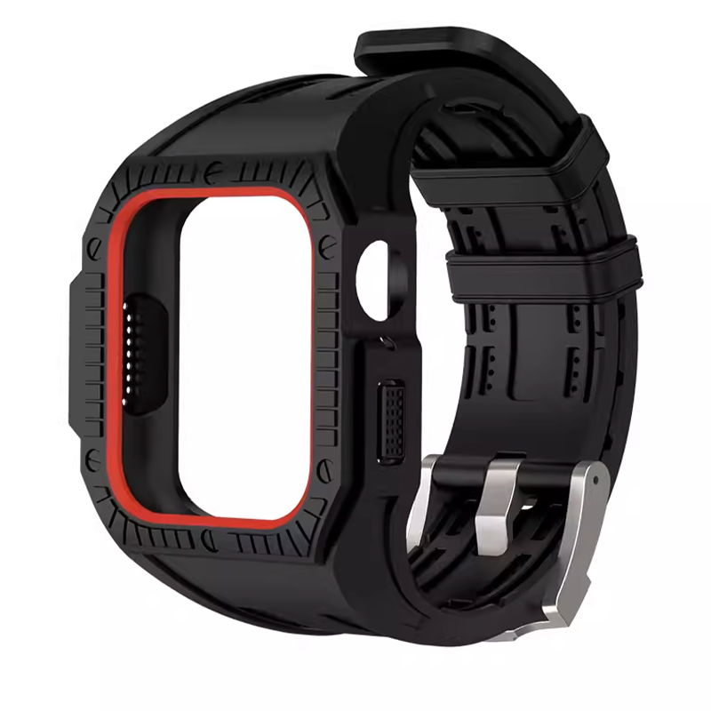 [5 colors available] Hard shield case integrated TPU band [Apple Watch]