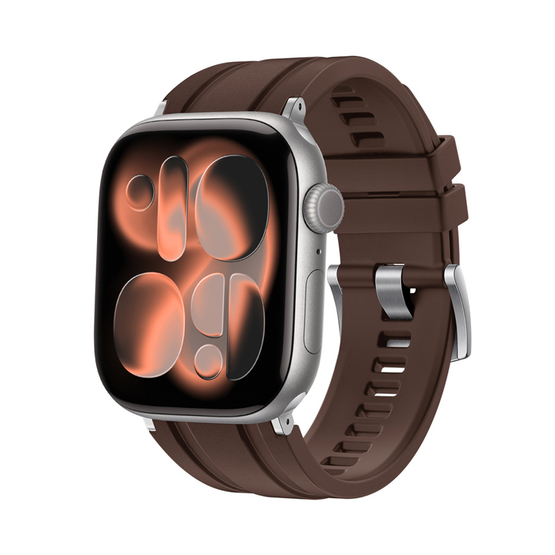 [Daily waterproof] Twin-line fluorine rubber band [Apple Watch]