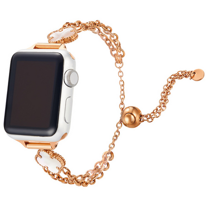 【大人可愛い】クローバーチェーンメタルバンド【アップルウォッチ】