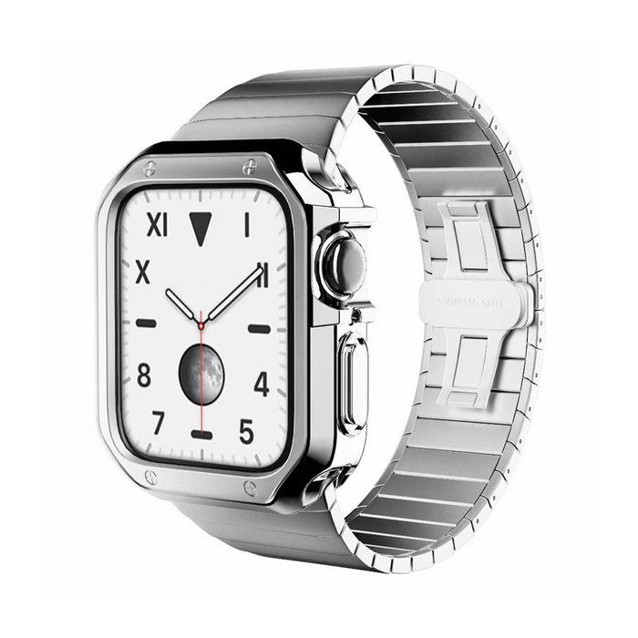 [3 colors available] Stainless steel band with case [Apple Watch]