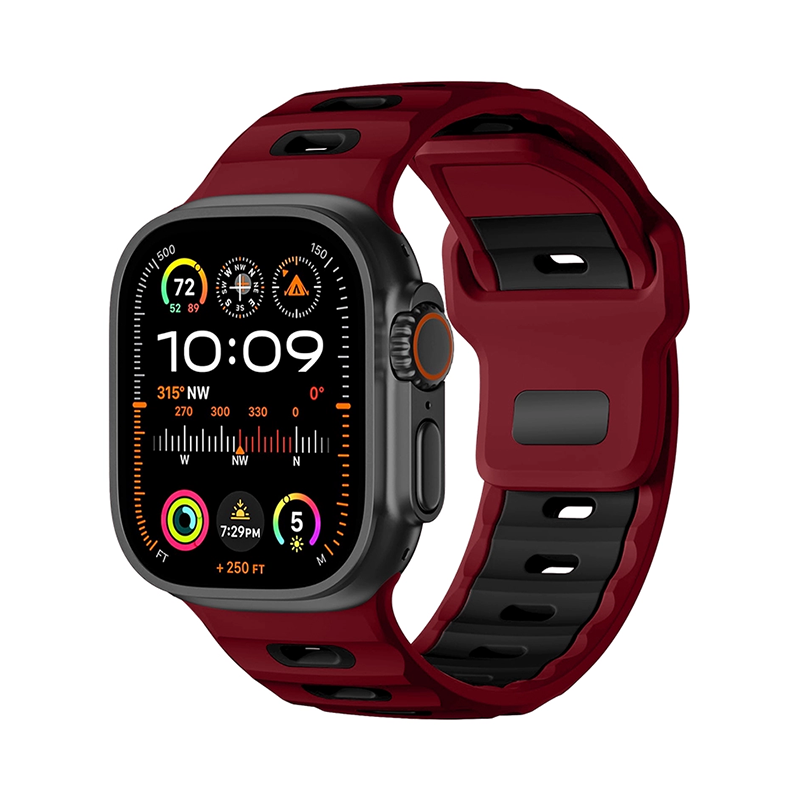 【13色バイカラー】スポーツフィットシリコンバンド【アップルウォッチ】