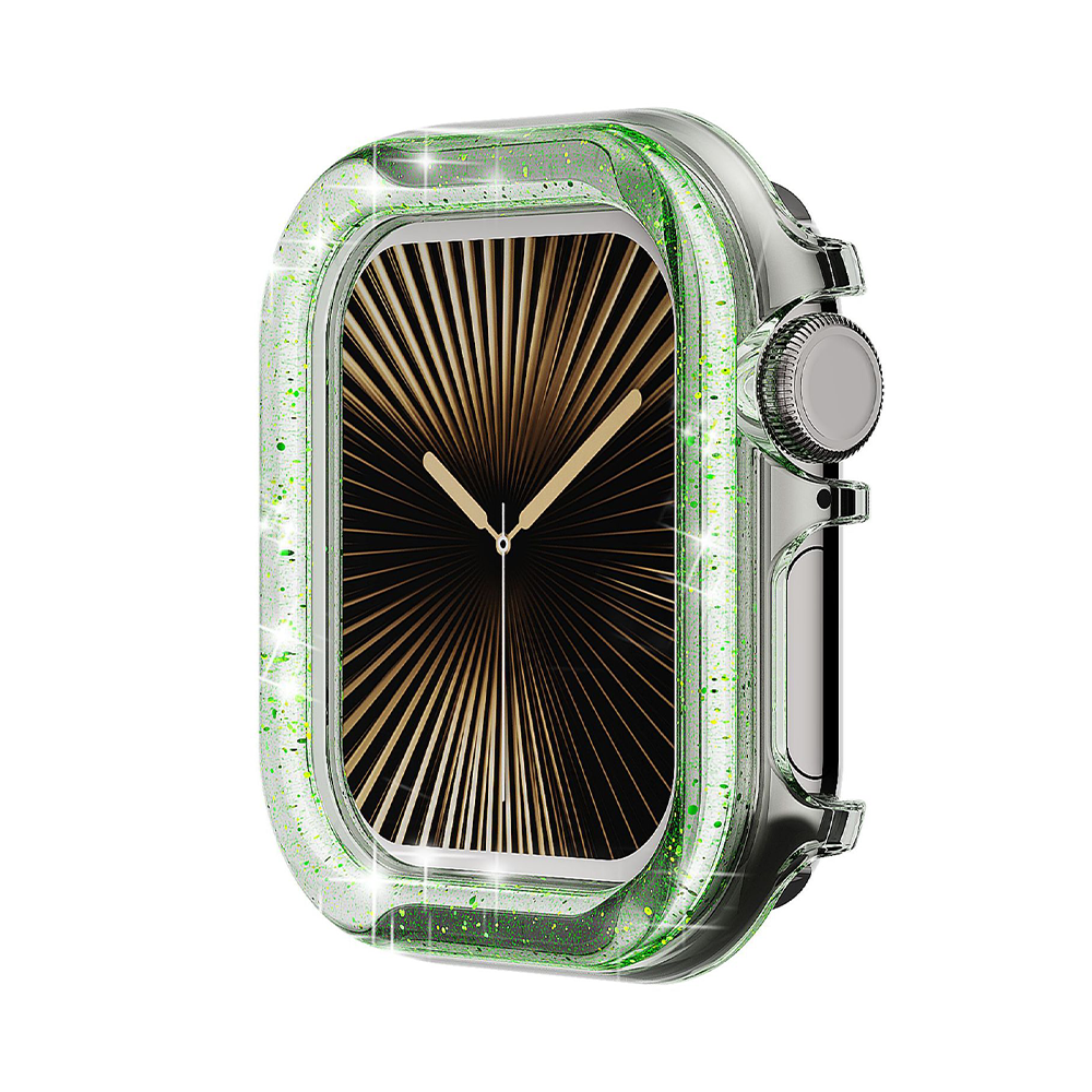 【華やかアクセ】ラメクリアカバーケース【アップルウォッチ】