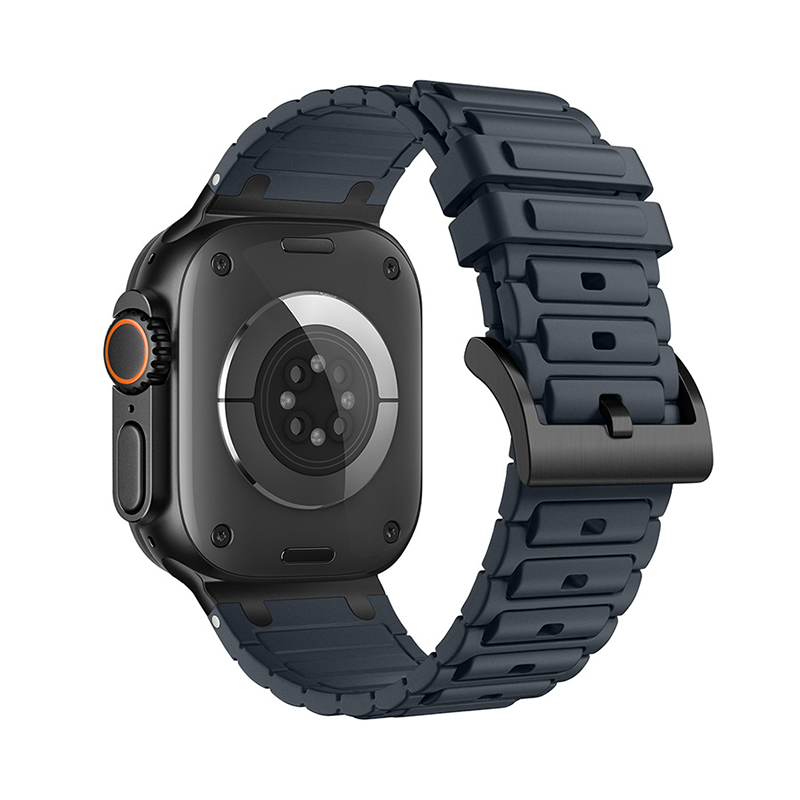 [Simple Modern] Metal Link Silicone Band [Apple Watch]