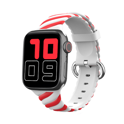 [10 colors available] 2-color twisted silicone band [Apple Watch]