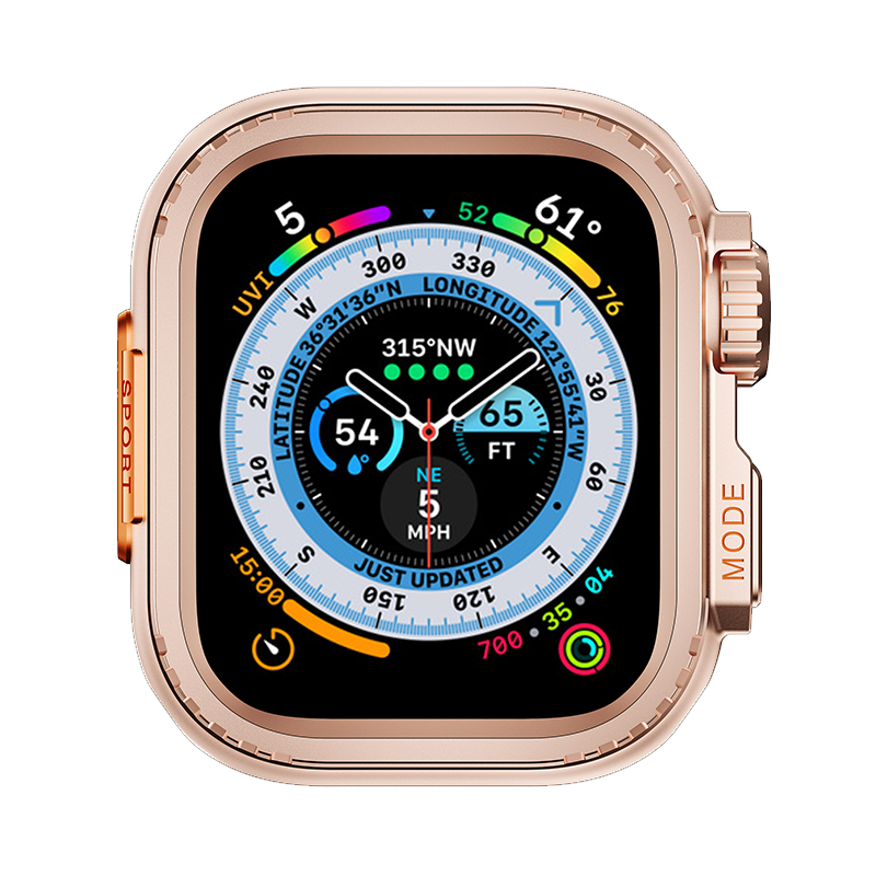 【ガラス無し両面保護】Ultra風両面保護メタルフレーム【アップルウォッチ】
