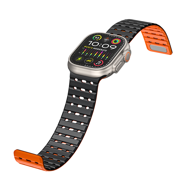 [8 colors available] Magnetic fit silicone band [Apple Watch]