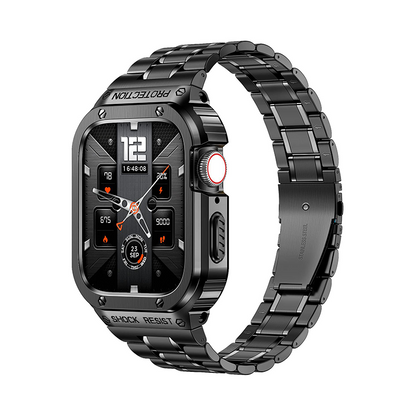 [5 colors available] Tough stainless steel case with integrated band [Apple Watch]