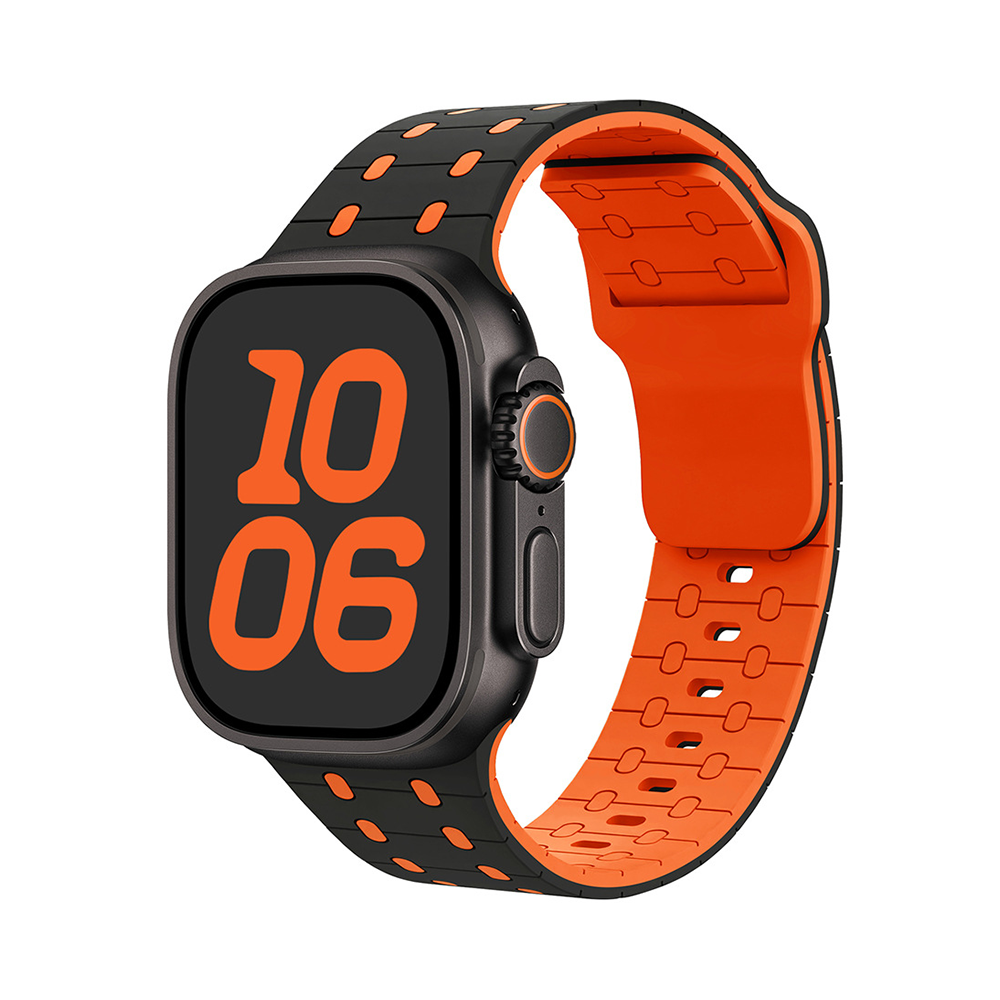 【ビビッドな配色】カラーブロックシリコンバンド【アップルウォッチ】