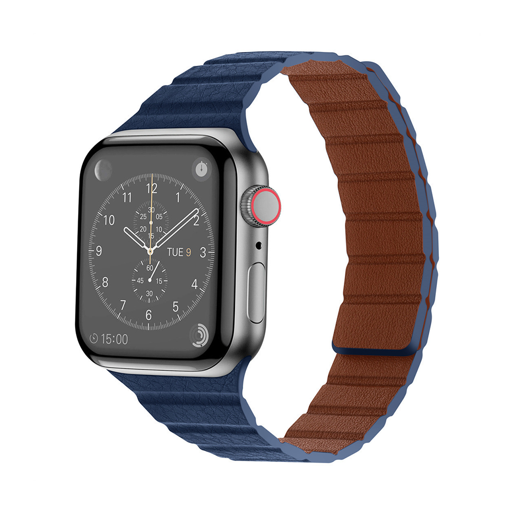 【スリムマグネット】マイクロファイバーレザーバンド【アップルウォッチ】