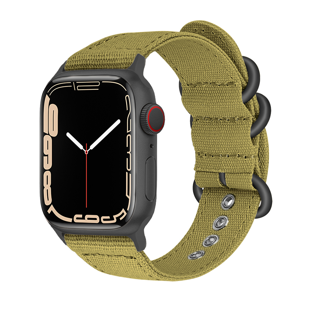 【デニム風素材】トリプルリングキャンバスバンド【アップルウォッチ】