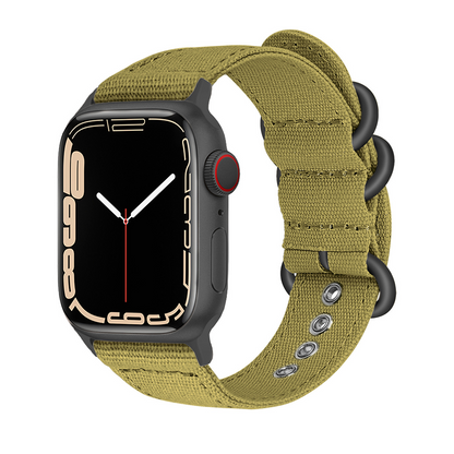 【デニム風素材】トリプルリングキャンバスバンド【アップルウォッチ】