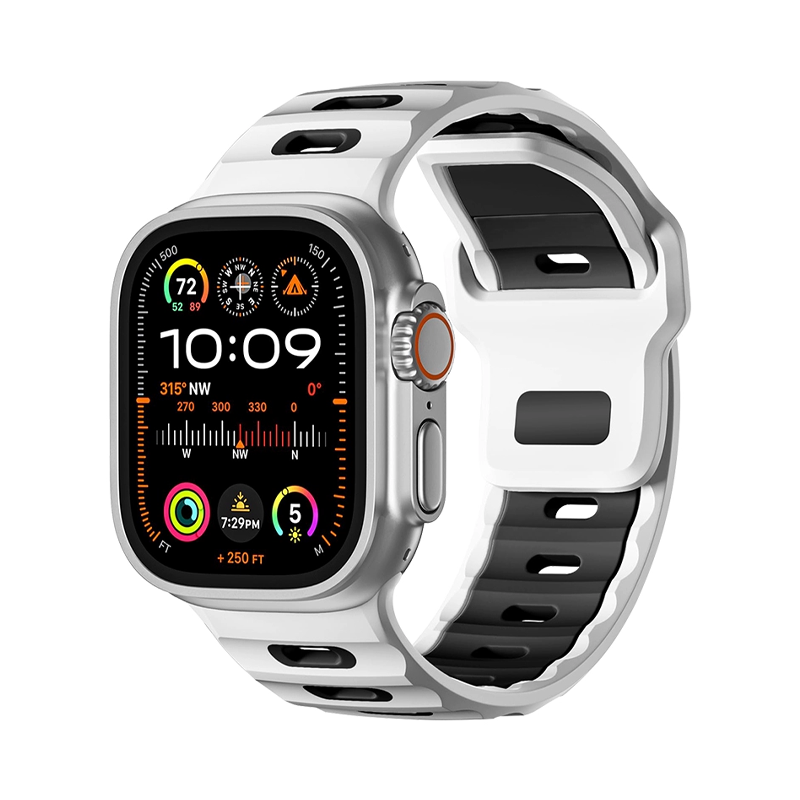 【13色バイカラー】スポーツフィットシリコンバンド【アップルウォッチ】