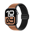 [40 colors available] Silicone Leather Magnetic Band [Apple Watch]