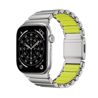 【新感覚デザイン】ツイストラバーチタンバンド【アップルウォッチ】