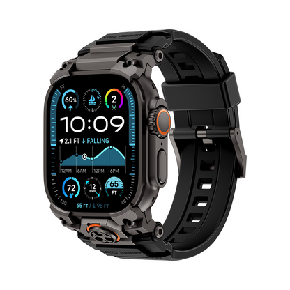 【重厚感MAX】インダストリアルシリコンバンド【アップルウォッチ】