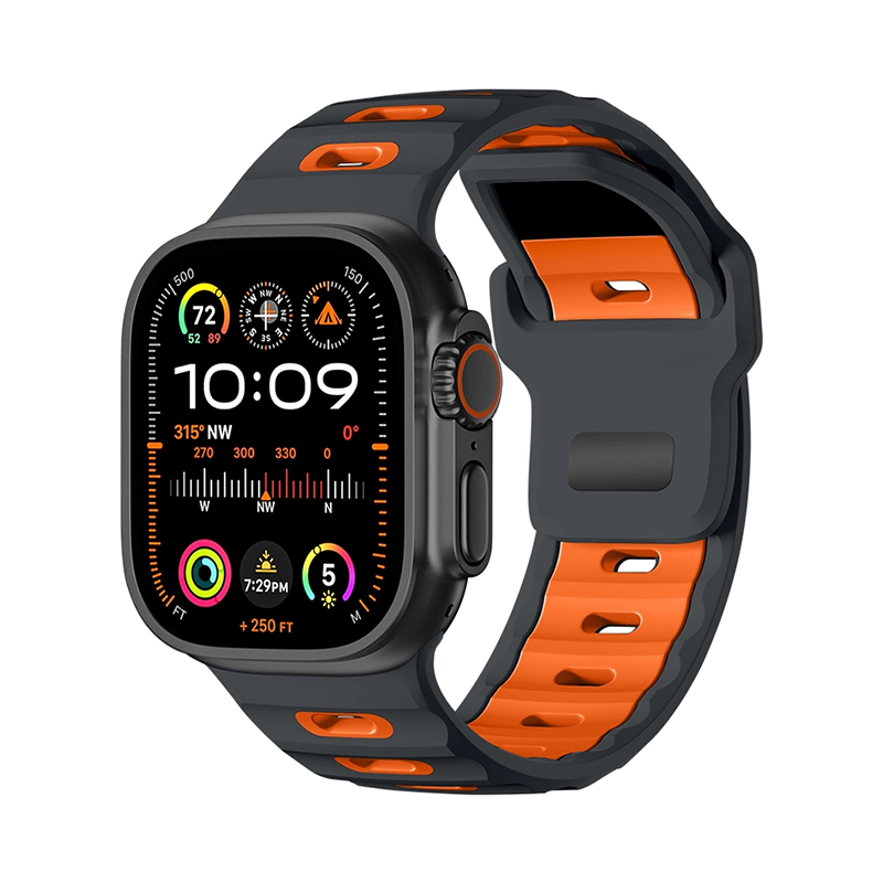 【13色バイカラー】スポーツフィットシリコンバンド【アップルウォッチ】