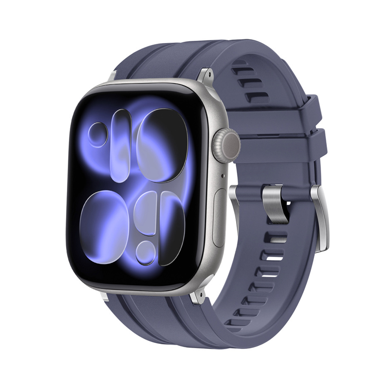 [Daily waterproof] Twin-line fluorine rubber band [Apple Watch]