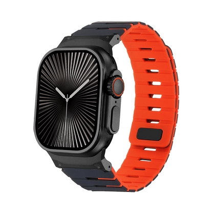 【しっかりフィット】マグネットロックシリコンバンド【アップルウォッチ】