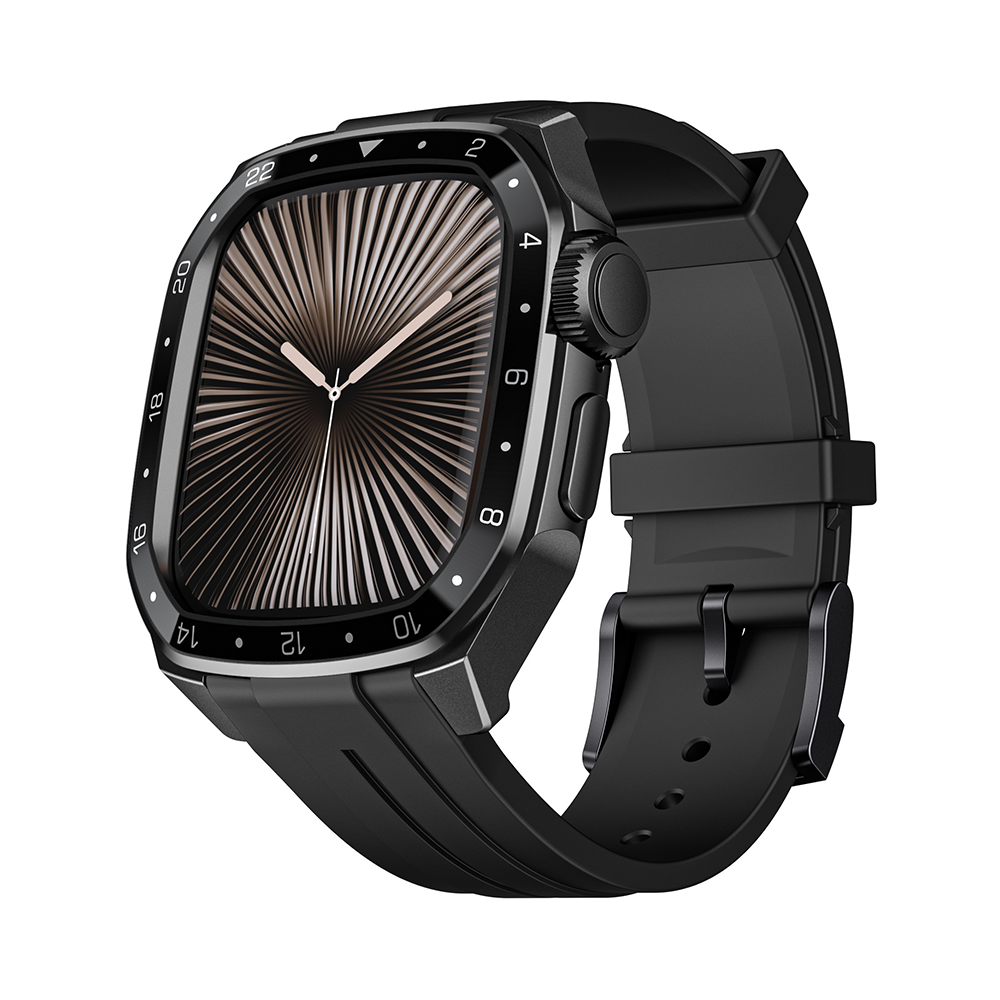 [Series 10/11 Exclusive] Premium Bezel Silicone Band [Apple Watch]