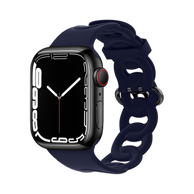 【個性派スタイル】リングホールシリコンバンド【アップルウォッチ】