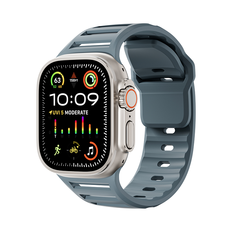 Lightweight and comfortable soft silicone Breeze band for Apple Watch