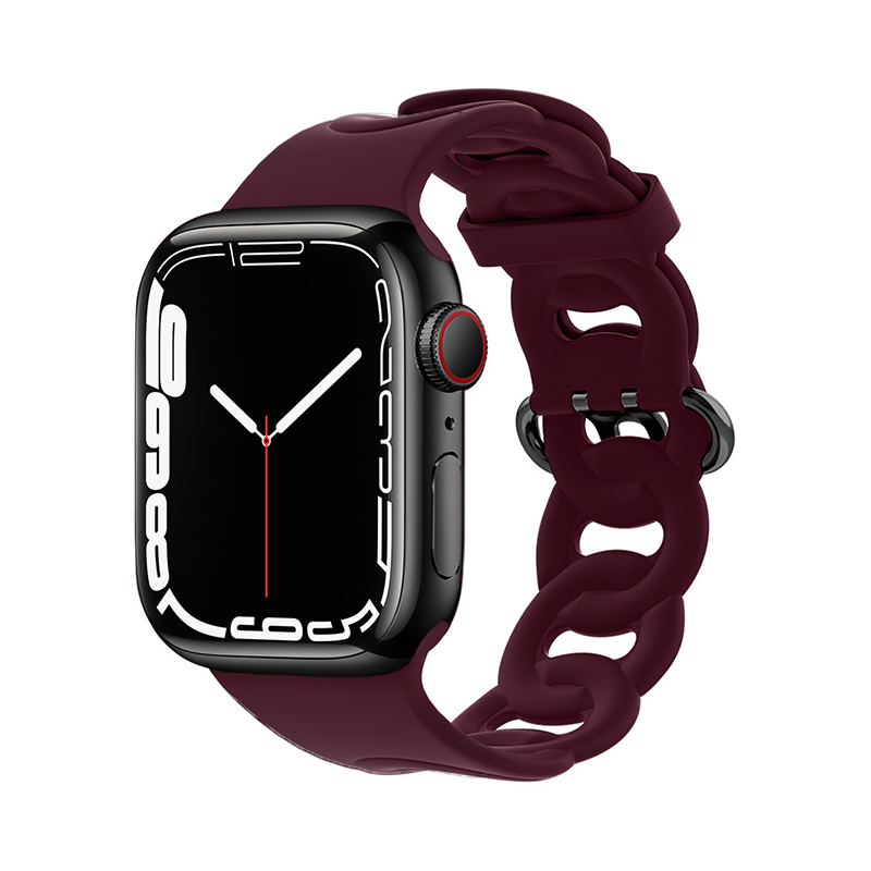 【個性派スタイル】リングホールシリコンバンド【アップルウォッチ】