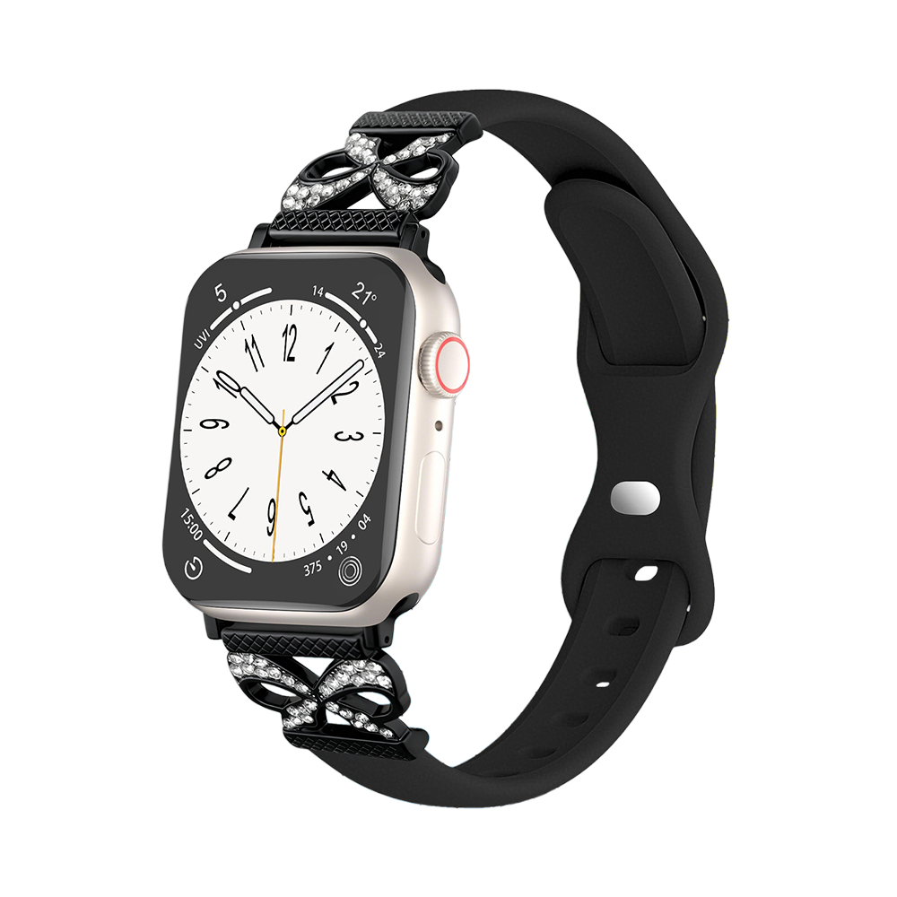 【アクセサリー感覚】リボンデコシリコンバンド【アップルウォッチ】