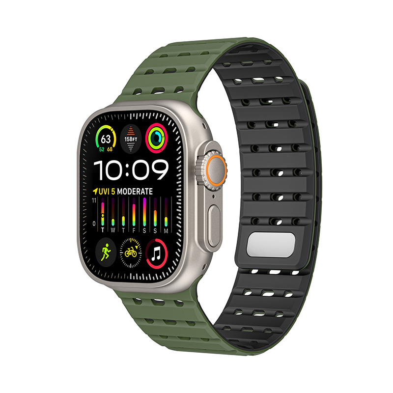 [8 colors available] Magnetic fit silicone band [Apple Watch]