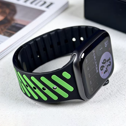 【強力マグネット】バイカラーフィットラバーバンド【アップルウォッチ】