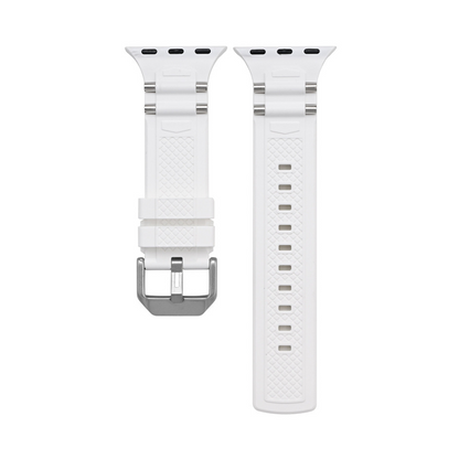 【汗でも快適】メタルパーツシリコンバンド【アップルウォッチ】