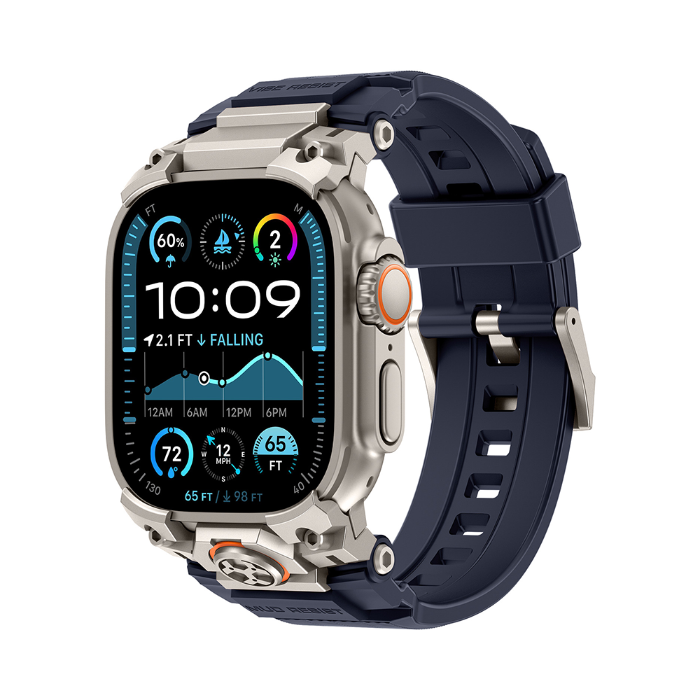 【重厚感MAX】インダストリアルシリコンバンド【アップルウォッチ】