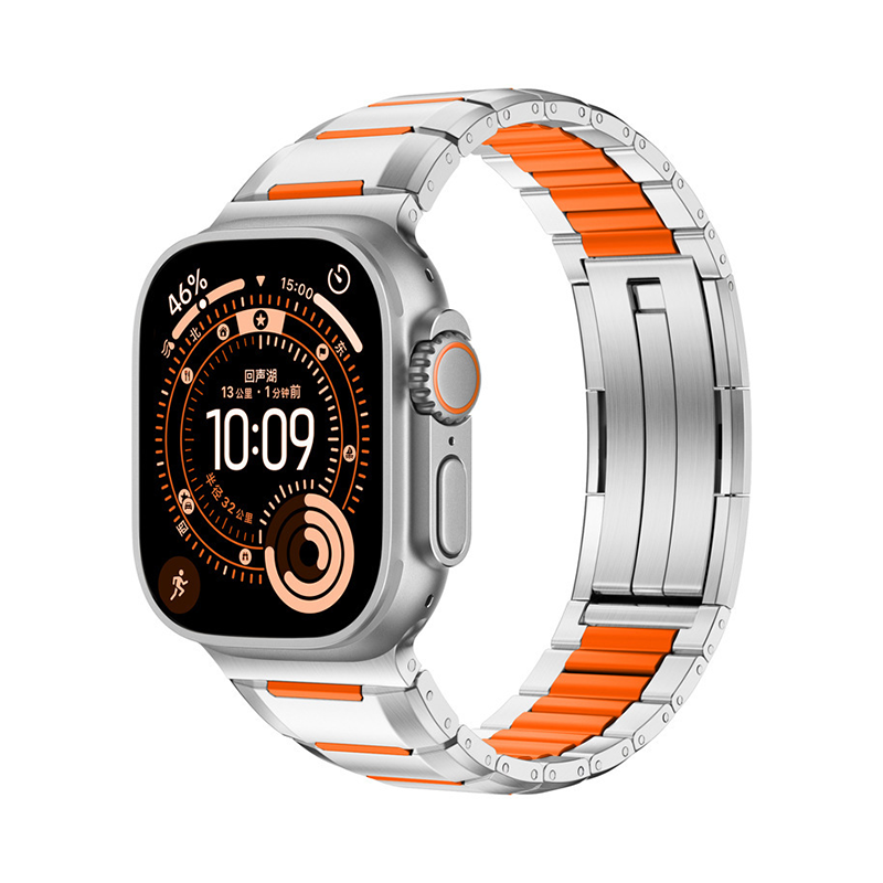 【未来的デザイン】ハイブリッドメタルリンクバンド【アップルウォッチ】