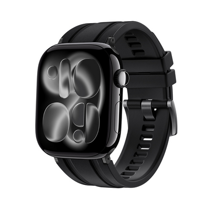 【日常防水対応】ツインラインフッ素ラバーバンド【アップルウォッチ】